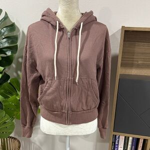 GAP boxy full zip hooded sweatshirt jacket